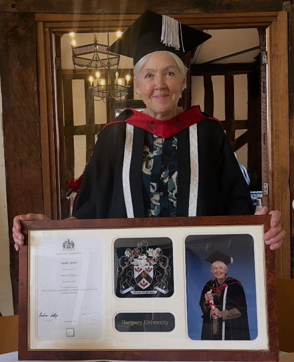 Sarah with honorary degree